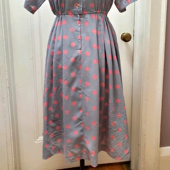 Large Pink Polka-dots Dress - Picture 3 of 3